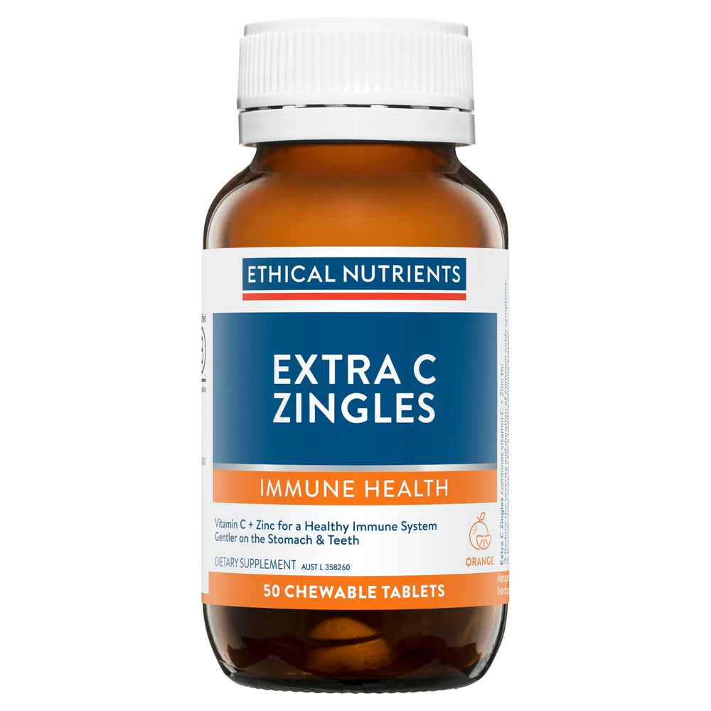 Ethical Nutrients Extra C Zingles Orange 50 Chewable Tabs