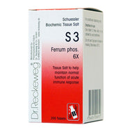 Reckeweg Schuessler Biochemic Tissue Salt S3 Ferrum Phos 200Tabs - Luxe Tribe Wellness Dispensary