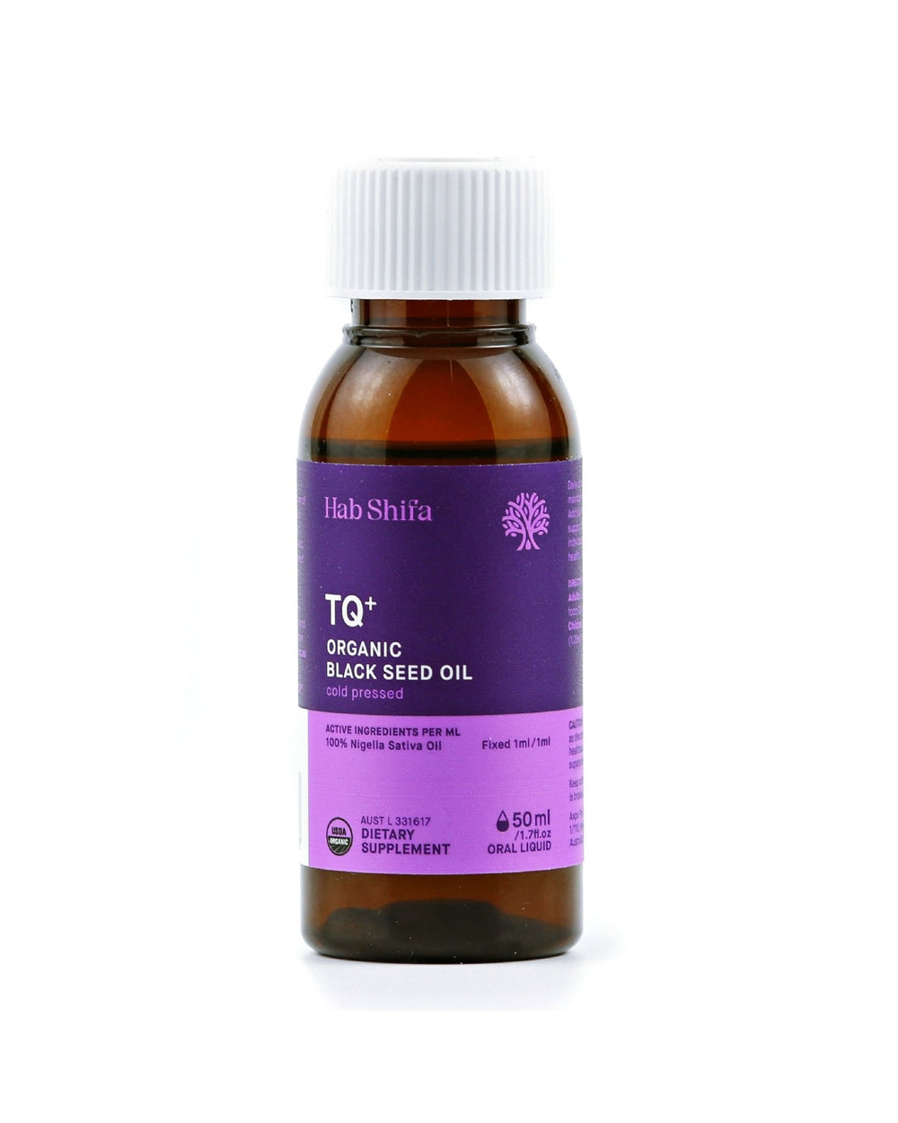 Hab Shifa TQ+ Organic Black Seed (Nigella Sativa) Cold Pressed Oil 50ml