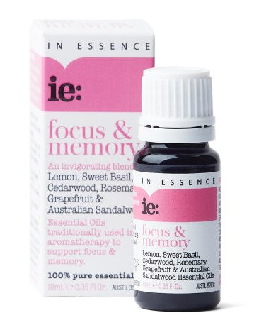 In Essence Focus & Memory Pure Essential Oil Blend 10ml