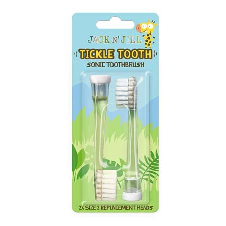 Jack n' Jill Tickle Sonic Toothbrush Replacement Heads 2 Pack