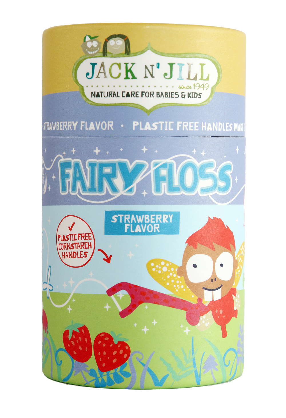 Jack n' Jill Fairy Floss Picks Strawberry 30 Pack - Luxe Tribe Wellness Dispensary