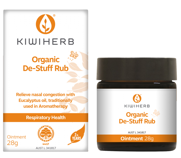 Kiwiherb Organic De-Stuff Rub 28g