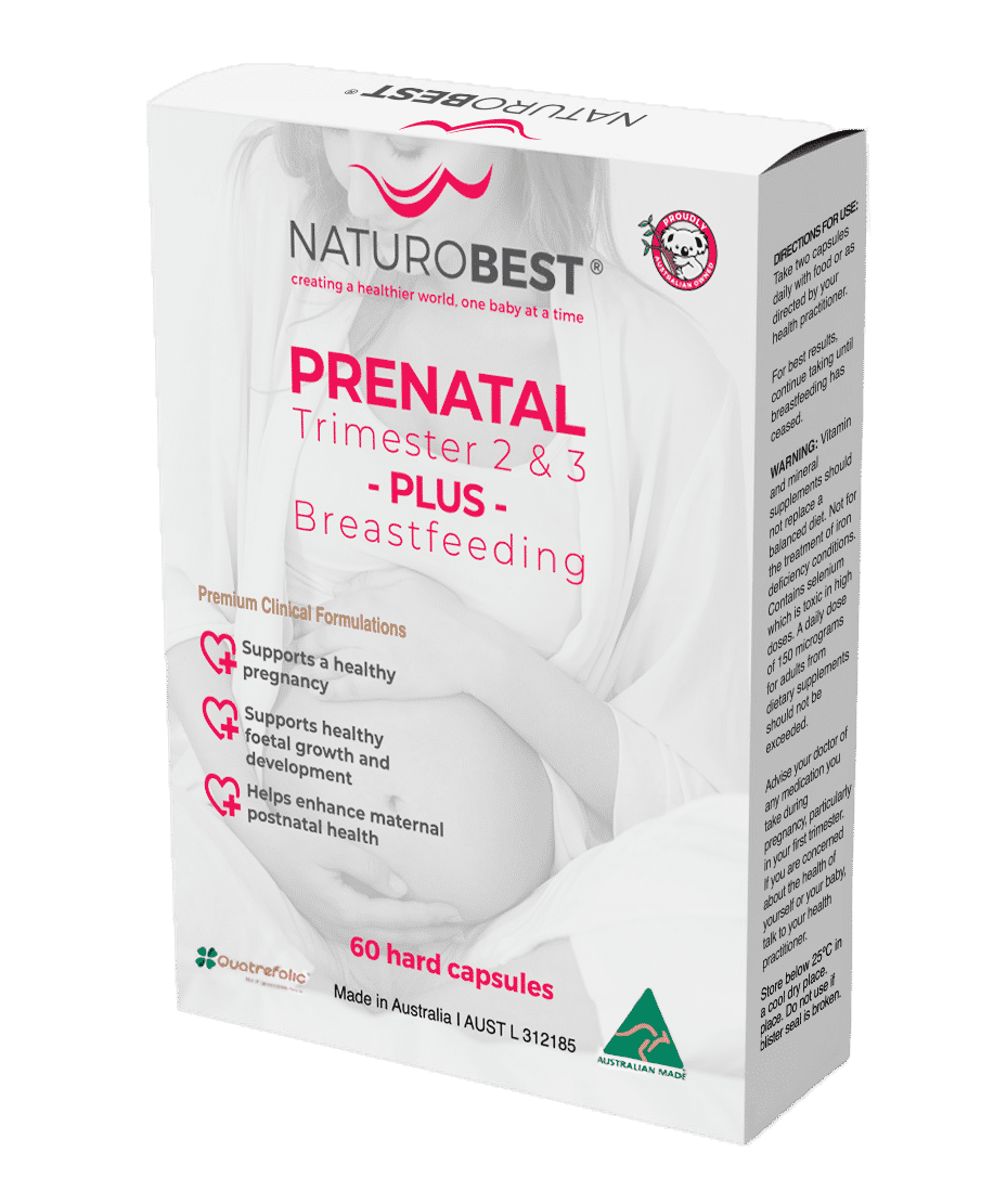 NaturoBest Prenatal Trimester 2 & 3 Plus Breastfeeding 60Caps - Luxe Tribe Wellness Dispensary