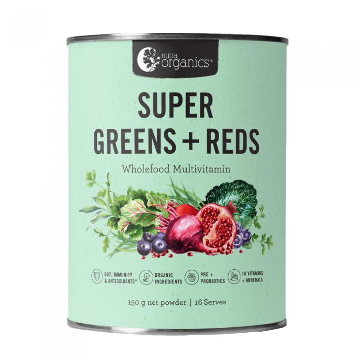 Nutra Organics Super Greens & Reds 150g