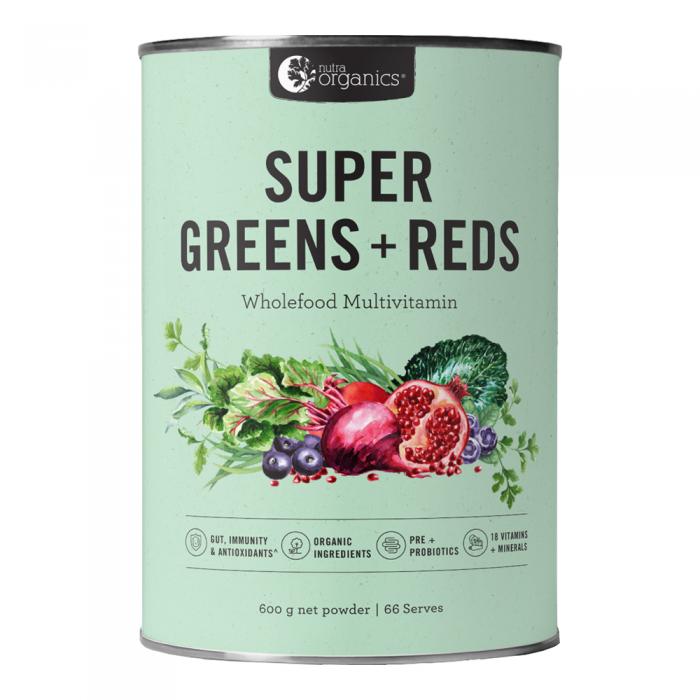 Nutra Organics Super Greens & Reds 600g