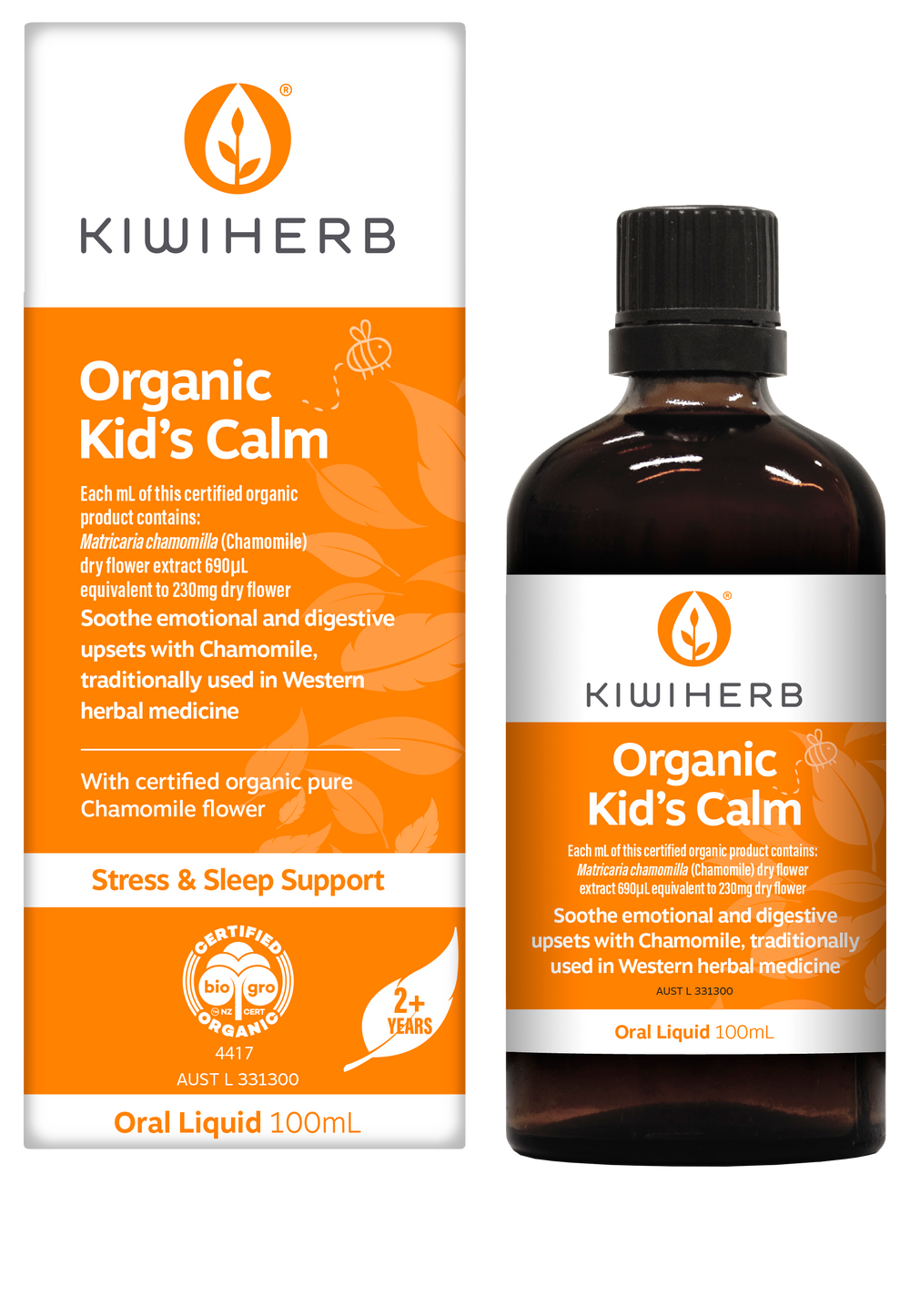 Kiwiherb Organic Kids Calm 100ml - Luxe Tribe Wellness Dispensary