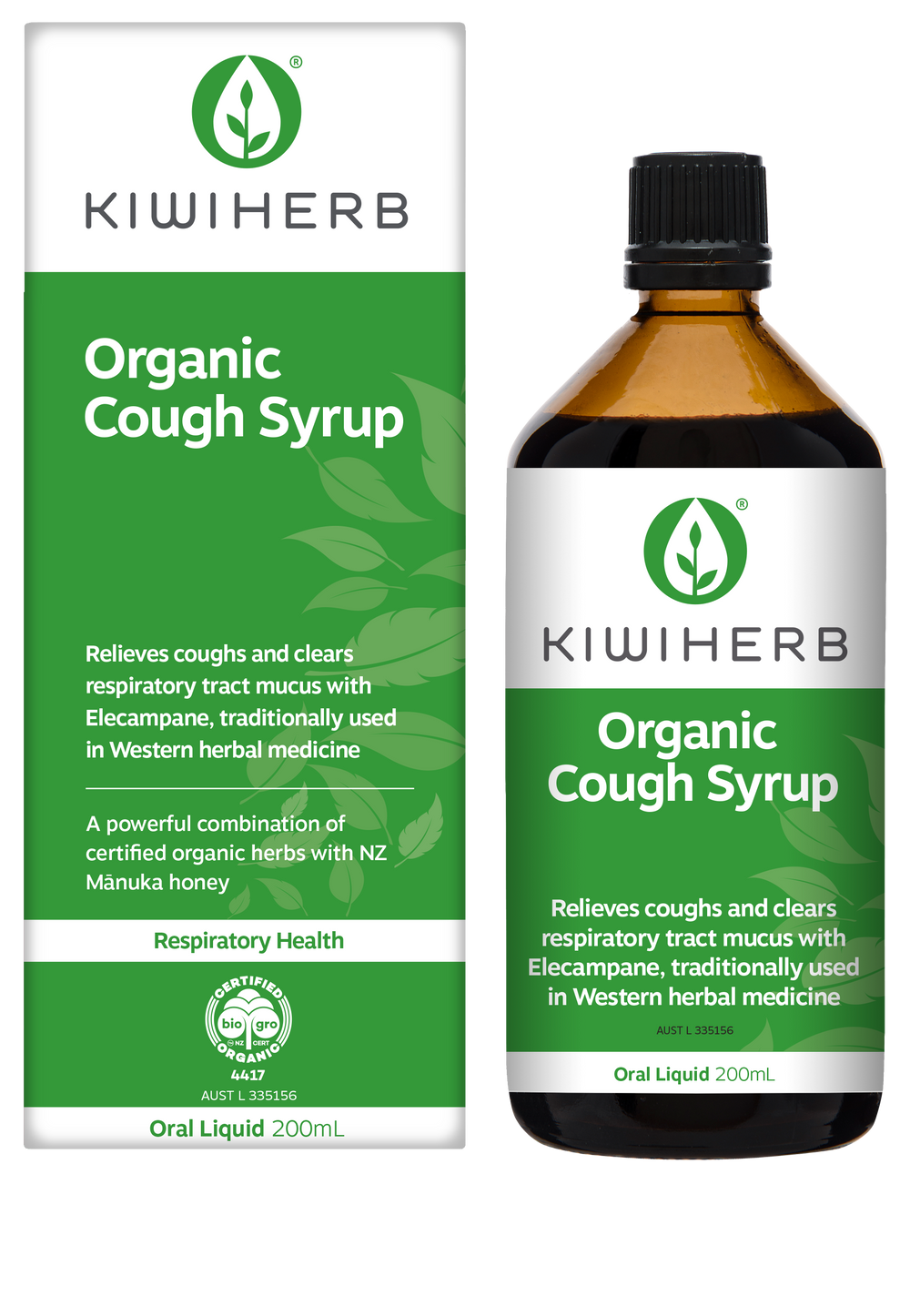 Kiwiherb Organic Cough Syrup 200ml
