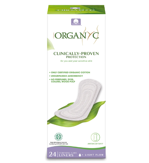 Organyc Organic Light Panty Liners Flat 24 Pack