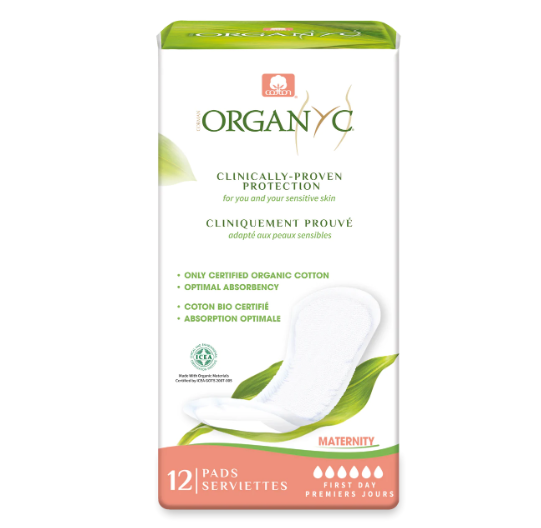 Organyc Organic Maternity Pads 12 Pack