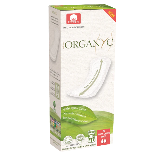 Organyc Organic Maxi Panty Liners Flat 20 Pack