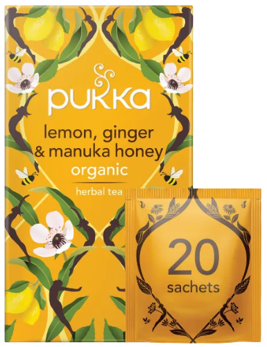 Pukka Lemon Ginger & Manuka Honey Tea 20 Pack
