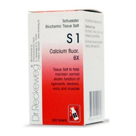 Reckeweg Schuessler Biochemic Tissue Salt S1 Calcium Fluor 200Tabs - Luxe Tribe Wellness Dispensary