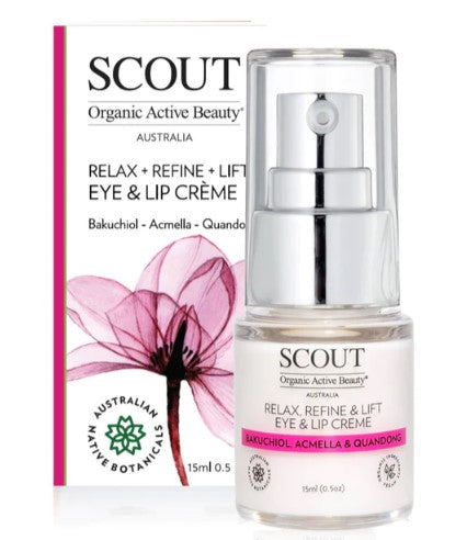 Scout Cosmetics Organic Active Beauty Relax + Refine + Lift Eye & Lip Crème 15ml