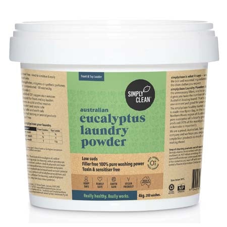 Simply Clean Australian Eucalyptus Laundry Powder Tub 4kg