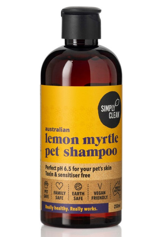Simply Clean Australian Lemon Myrtle Pet Shampoo 250ml