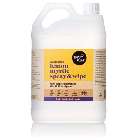 Simply Clean Australian Lemon Myrtle Spray & Wipe 5L