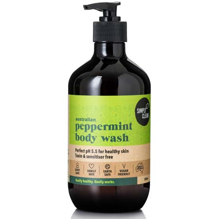 Simply Clean Australian Peppermint Body Wash 500ml