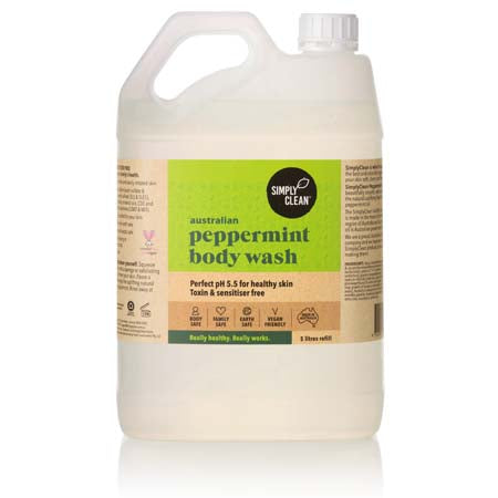 Simply Clean Australian Peppermint Body Wash 5L