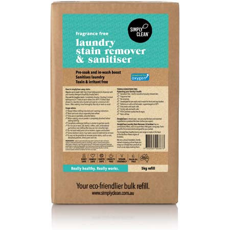 Simply Clean Laundry Stain Remover & Soaker Fragrance Free Box 5kg