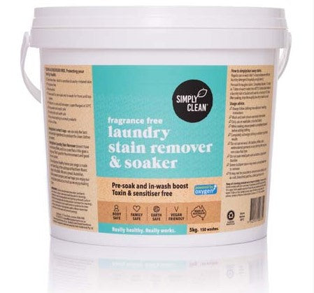 Simply Clean Laundry Stain Remover & Soaker Fragrance Free Tub 5kg