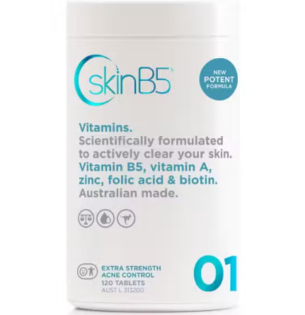 Skin B5 Extra Strength Acne Control Vitamins 120Tabs