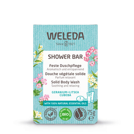 Weleda Shower Bar Geranium & Litsea Cubeba 75g