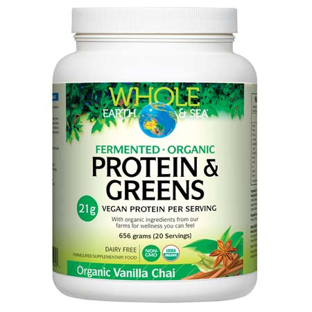 Whole Earth & Sea Fermented Organic Protein & Greens Organic Vanilla Chai 656g