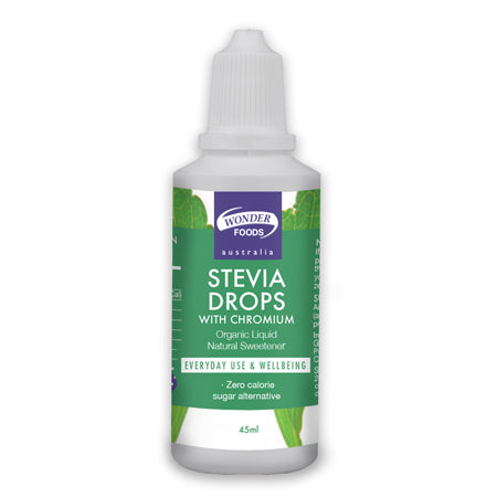Wonder Foods Stevia Drops with Chromium 45ml