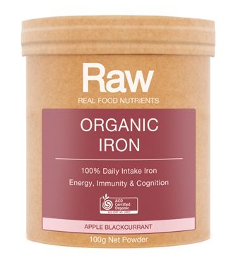 Amazonia Raw Real Food Nutrients Organic Iron Apple Blackcurrant 100g
