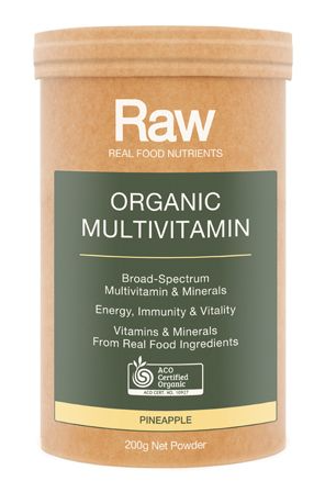 Amazonia Raw Real Food Nutrients Organic Multivitamin Pineapple 200g