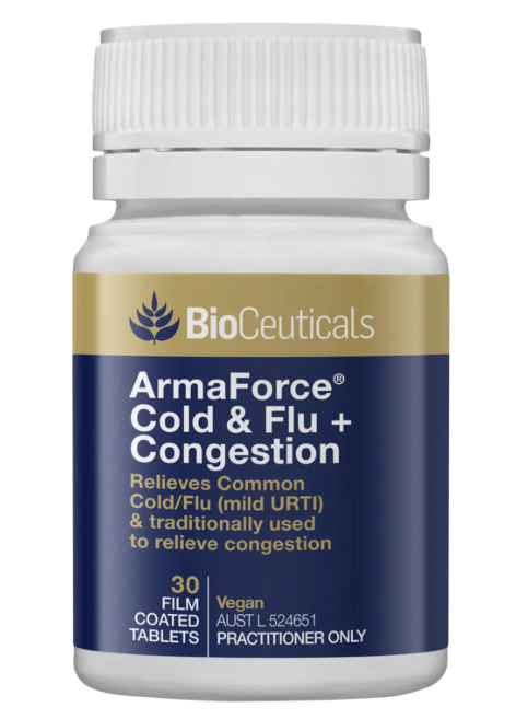 BioCeuticals ArmaForce Cold & Flu + Congestion 30Tabs