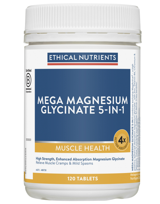 Ethical Nutrients Mega Magnesium Glycinate 5-in-1 120Tabs