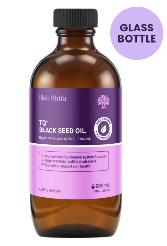 Hab Shifa TQ+ Organic Black Seed Oil Glass Bottle 200ml