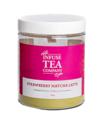 Infuse Tea Company Strawberry Matcha Latte 100g — Luxe Tribe Wellness ...