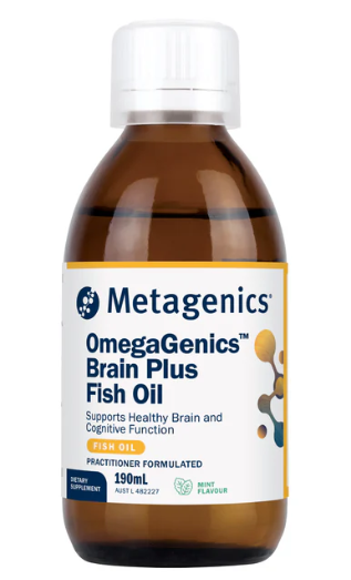 Metagenics OmegaGenics Brain Plus Fish Oil Mint 190ml