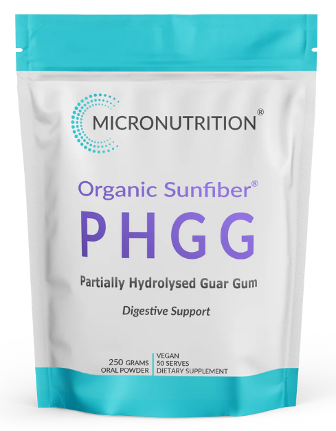 Micronutrition Organic Sunfiber PHGG Partially Hydrolysed Guar Gum 250g