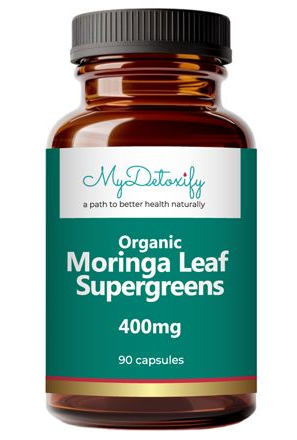 My Detoxify Organic Moringa Leaf Supergreens 400mg 90Caps
