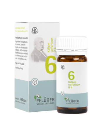 Pflüger Schussler Tissue Salts Kalium Sulphate (No. 6) 200Tabs
