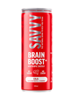 Savvy Brain Boost Cola 330ml 12x Pack — Luxe Tribe Wellness Dispensary