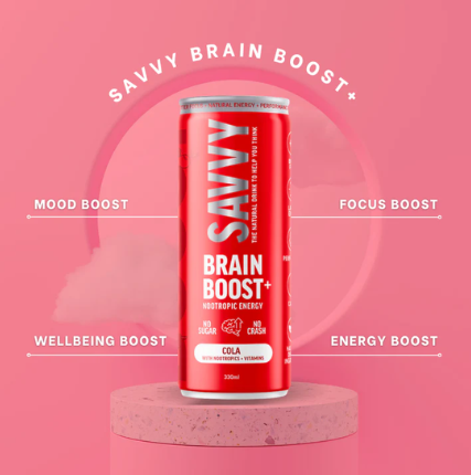 Savvy Brain Boost Cola 330ml 12x Pack