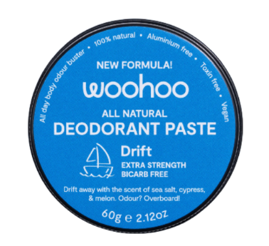 Woohoo All Natural Deodorant Paste - Drift 60g