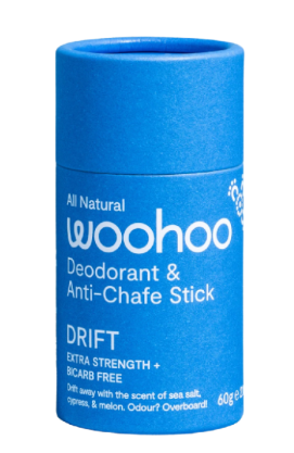Woohoo Natural Deodorant & Anti Chafe Stick - Drift 60g