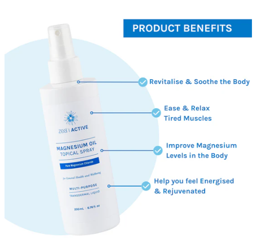 Zea Active Magnesium Oil Topical Spray 200ml