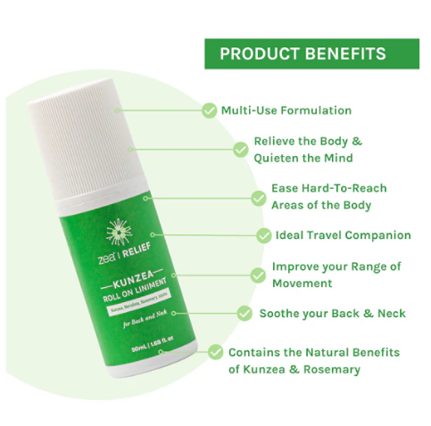 Zea Relief Kunzea Roll On Liniment 50ml