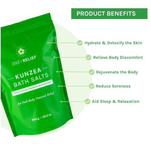 Zea Relief Kunzea Bath Salts 800g