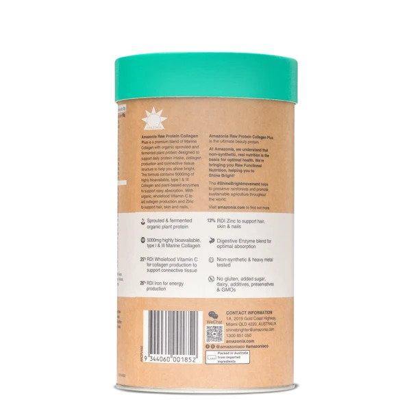 Amazonia Raw Collagen Protein Plus Vanilla Maple 450g - Luxe Tribe Wellness Dispensary