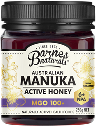 Barnes Naturals Australian Manuka Active Honey MGO 100+ NPA 6+ 250g - Luxe Tribe Wellness Dispensary