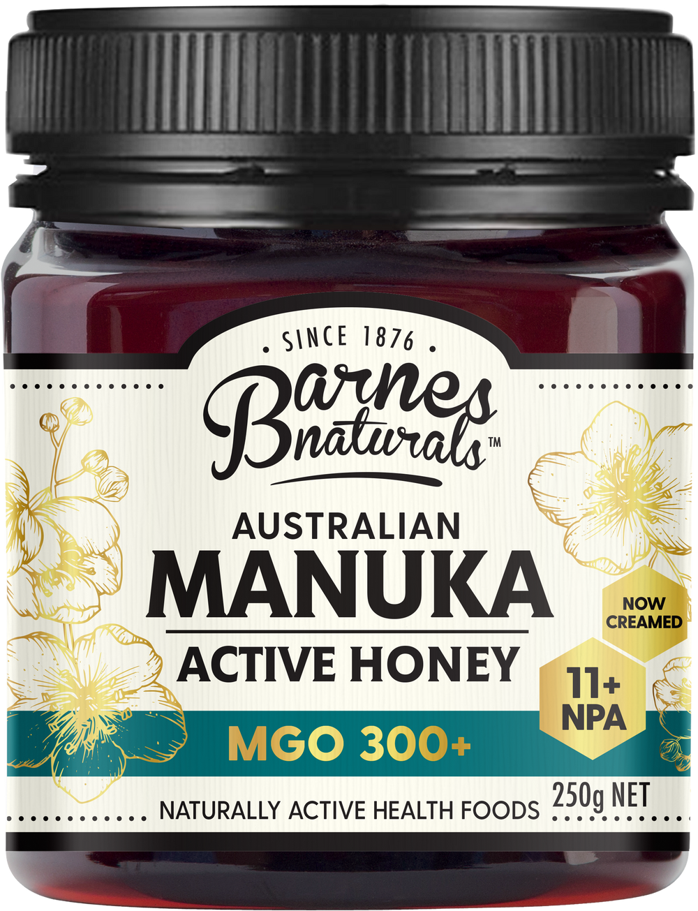 Barnes Naturals Australian Manuka Active Honey MGO 300+ NPA 11+ 250g - Luxe Tribe Wellness Dispensary