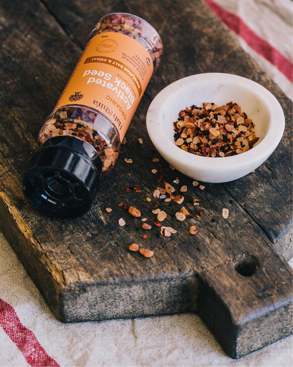 Hab Shifa Organic Activated Himalayan Rock Salt, Chilli & Black Seed Grinder 160g
